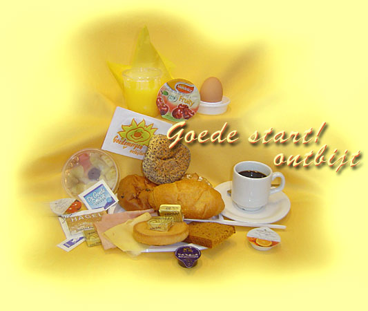 Goede start ontbijt: geniet van een heerlijk ontbijt met verse broodjes, kaas, vleeswaren, jam, vers seizoen fruit,…